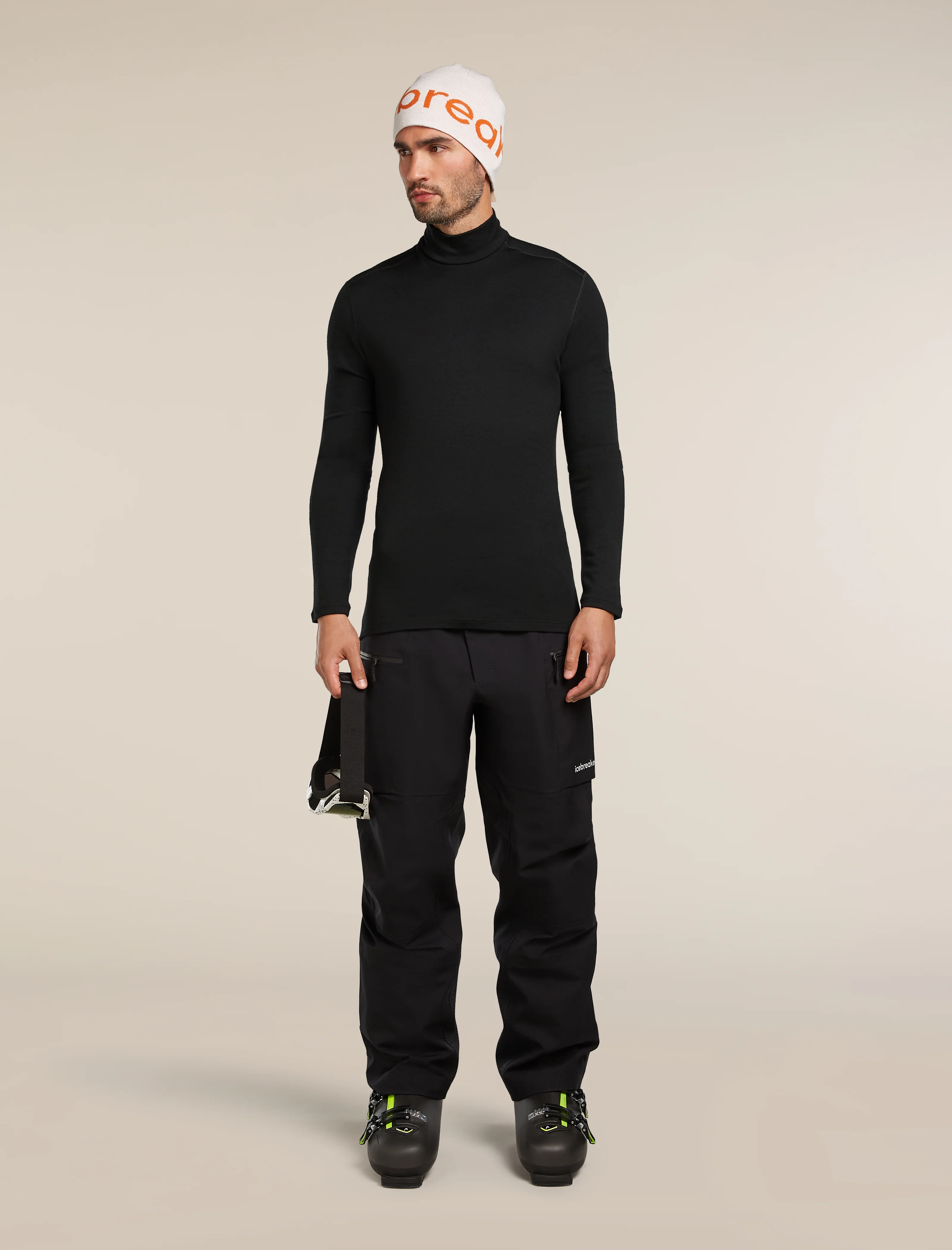 Camiseta térmica de manga larga con cuello alto de lana merina 260 Tech para hombre