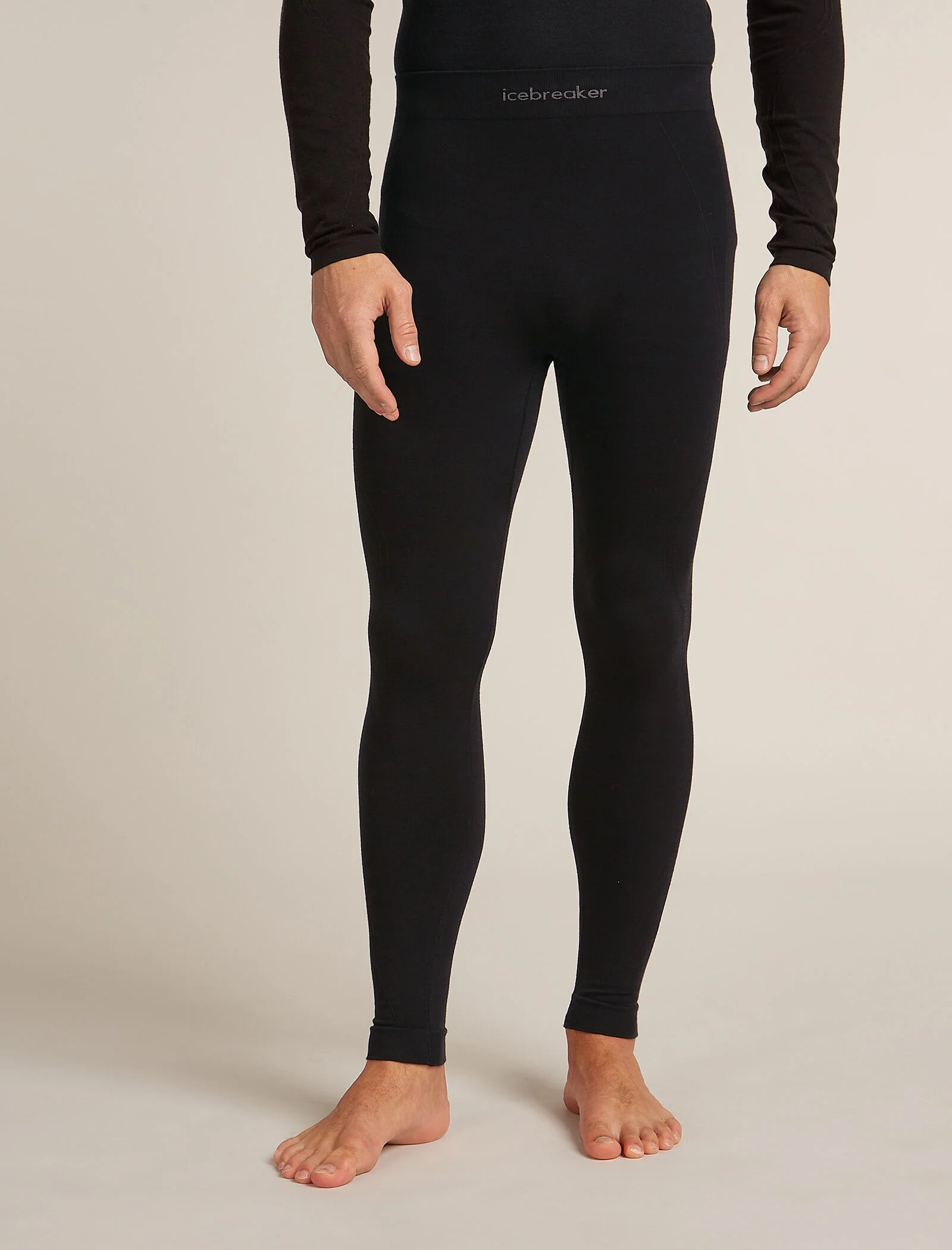 Pantalones de 27" sin costuras de mezcla de lana merina para hombre