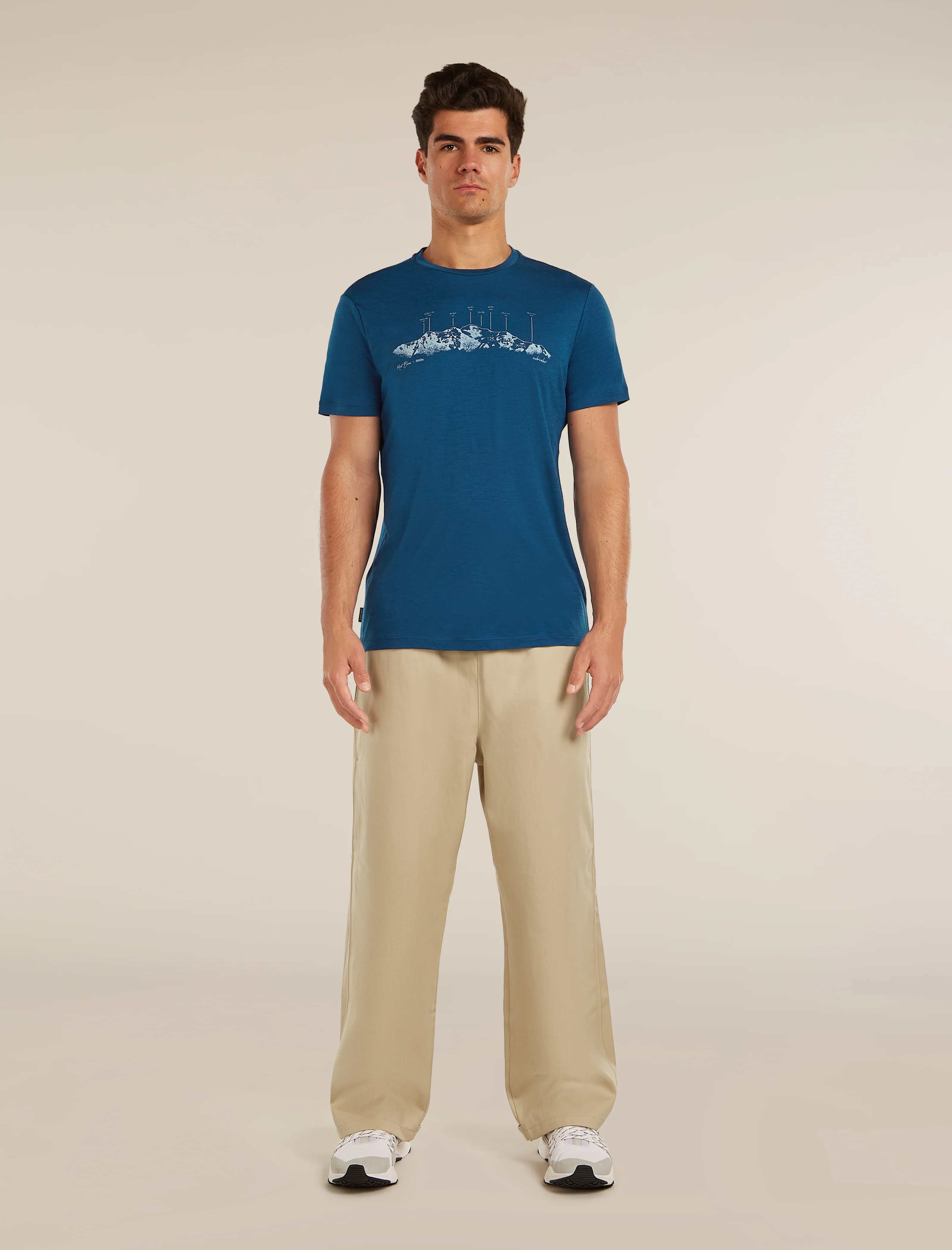 Camiseta corta de manga técnica Merino 150 Lite para hombre The Peaks