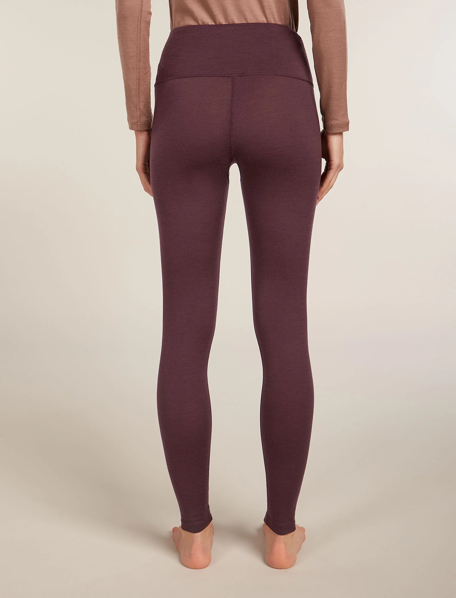 Pantalones térmicos de merino 200 Oasis para mujer con cintura alta