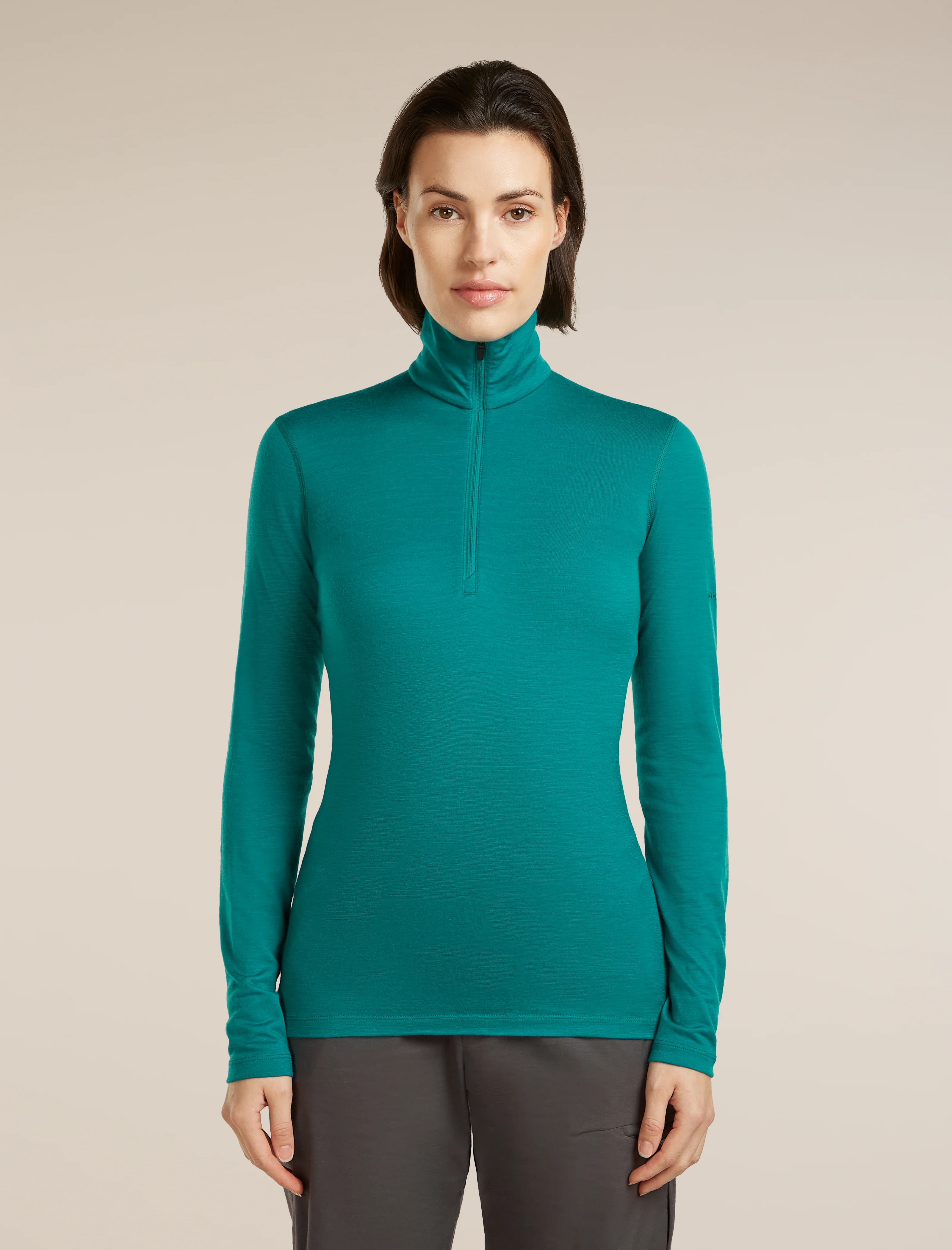 Camiseta de manga larga con cremallera hasta la mitad para mujer Merino 200 Oasis