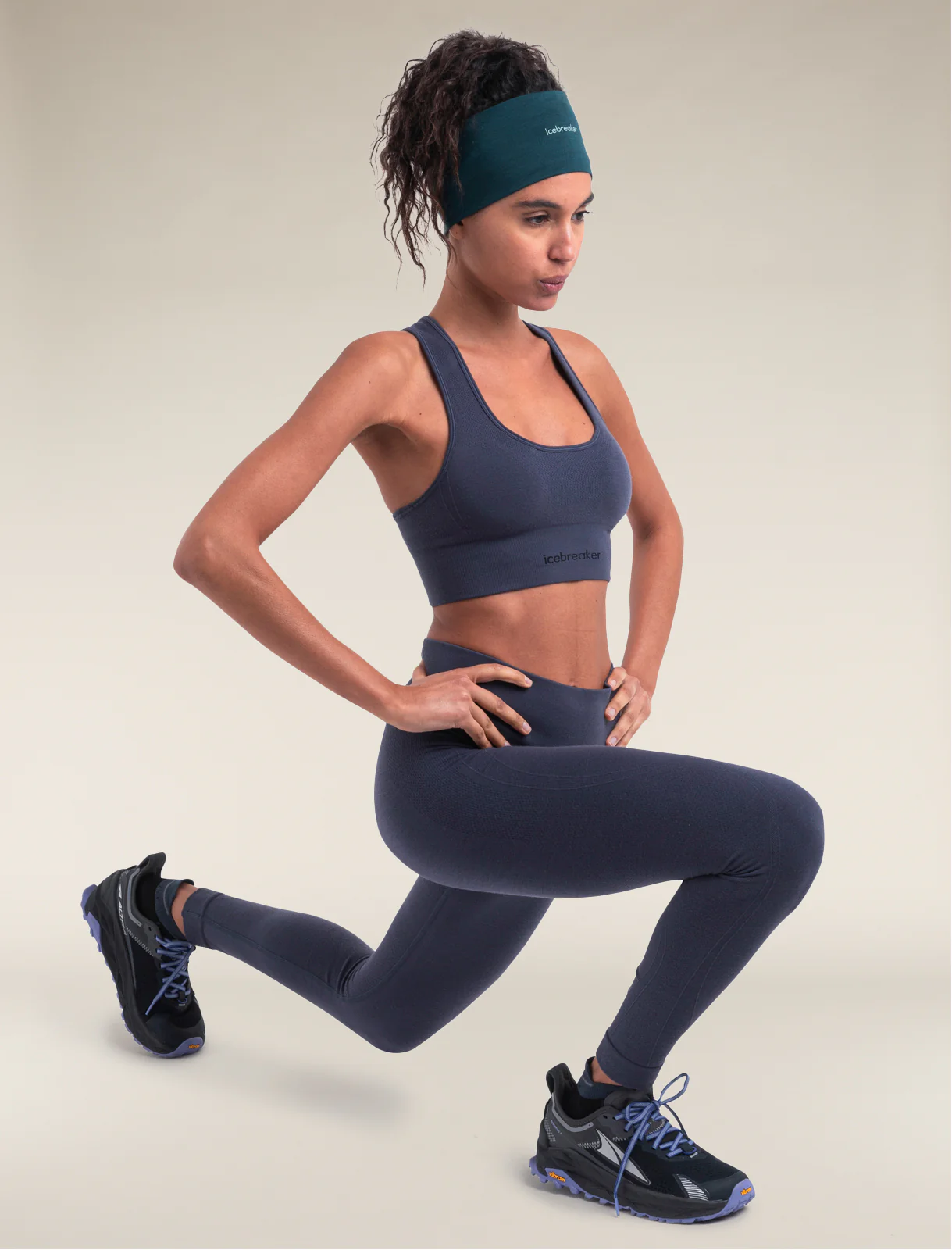 Mallas de 25" sin costuras de mezcla de lana merina para mujer
