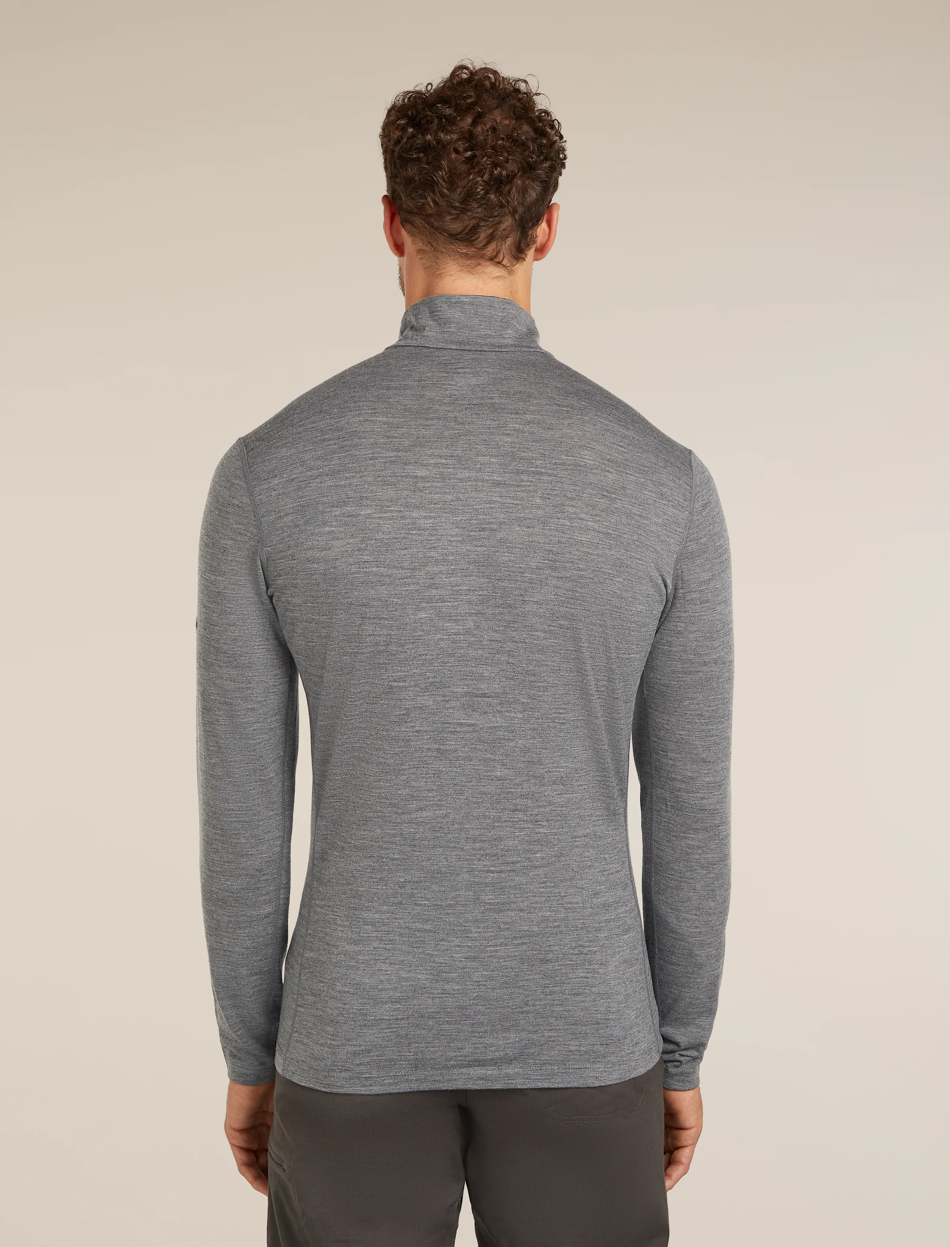 Camiseta térmica de manga larga con cierre a mitad de botones para hombre Merino 200 Oasis