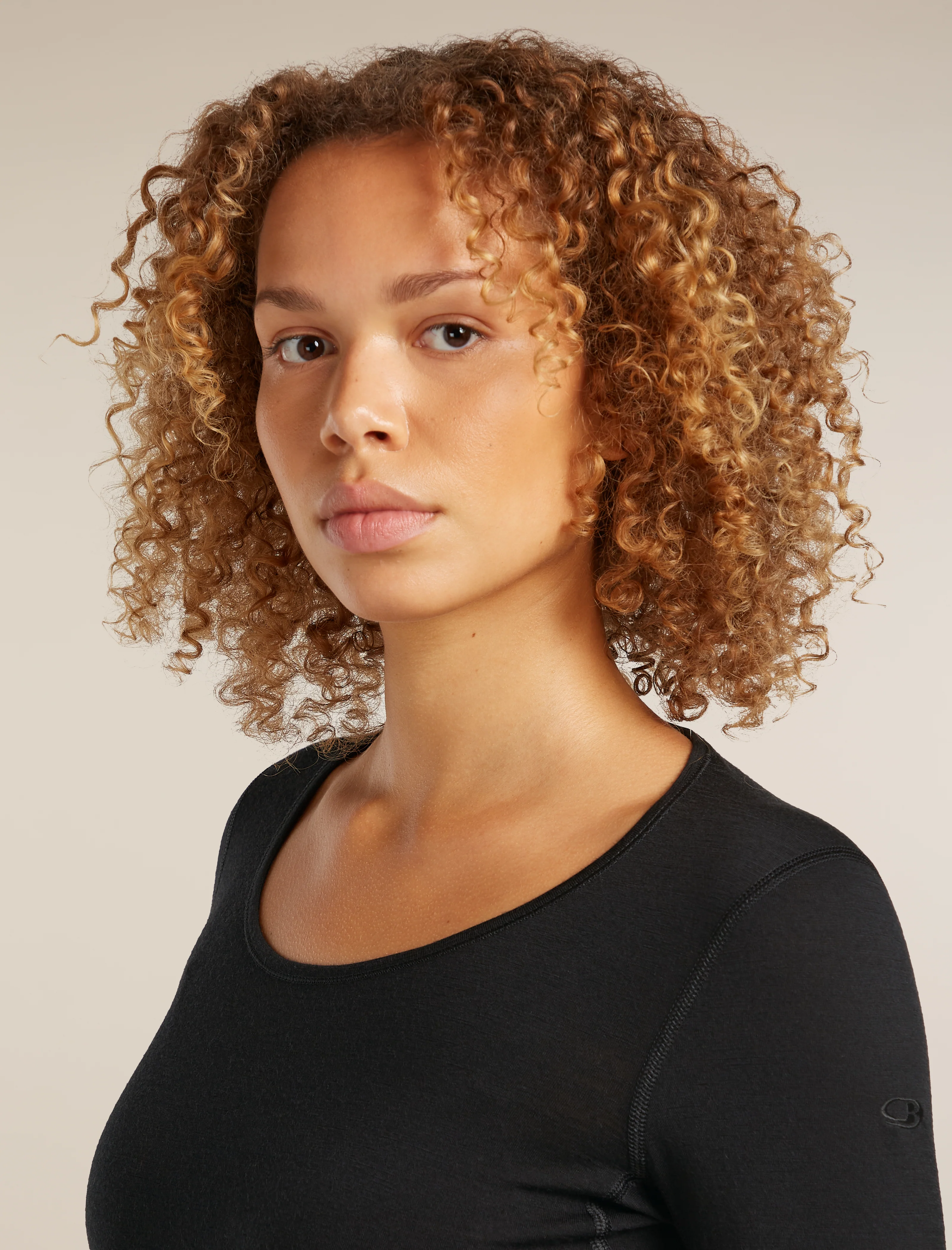 Top térmico de manga larga con escote clásico para mujer Merino 200 Oasis