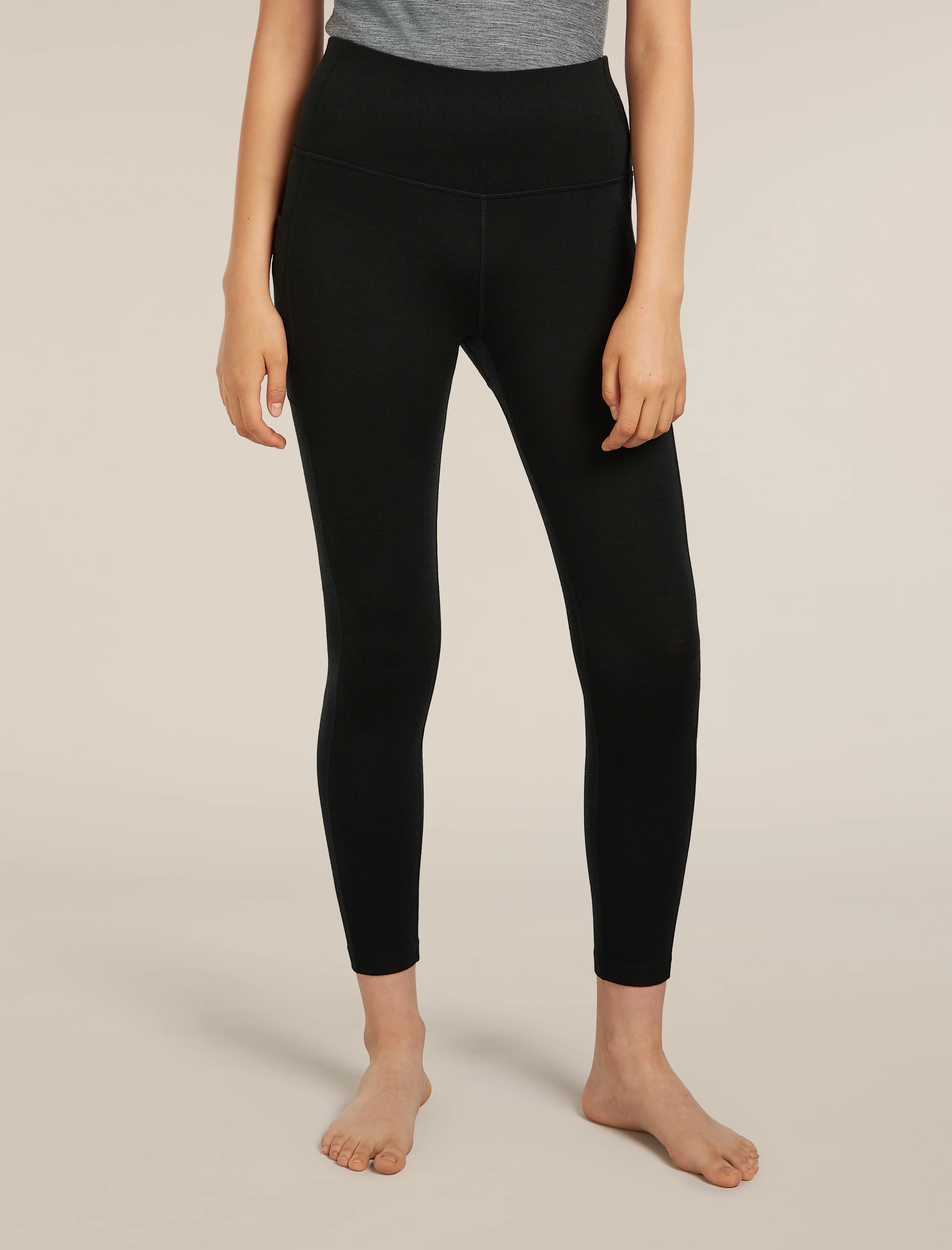 Mallas altas de merino 260 Fastray para mujer, 25", cintura alta