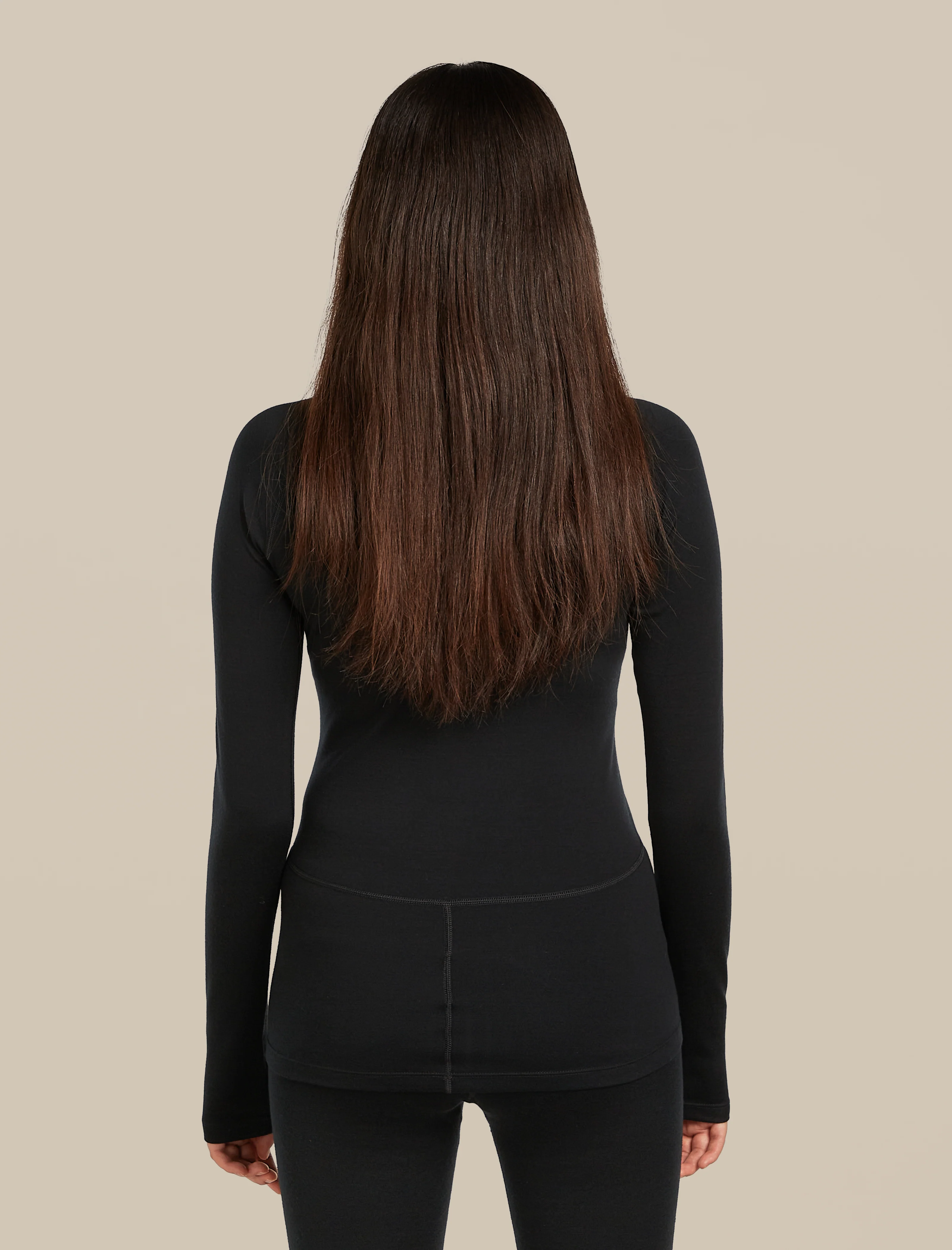 Top térmico de manga larga con cuello vuelto para mujer 300 MerinoFine™ Polar
