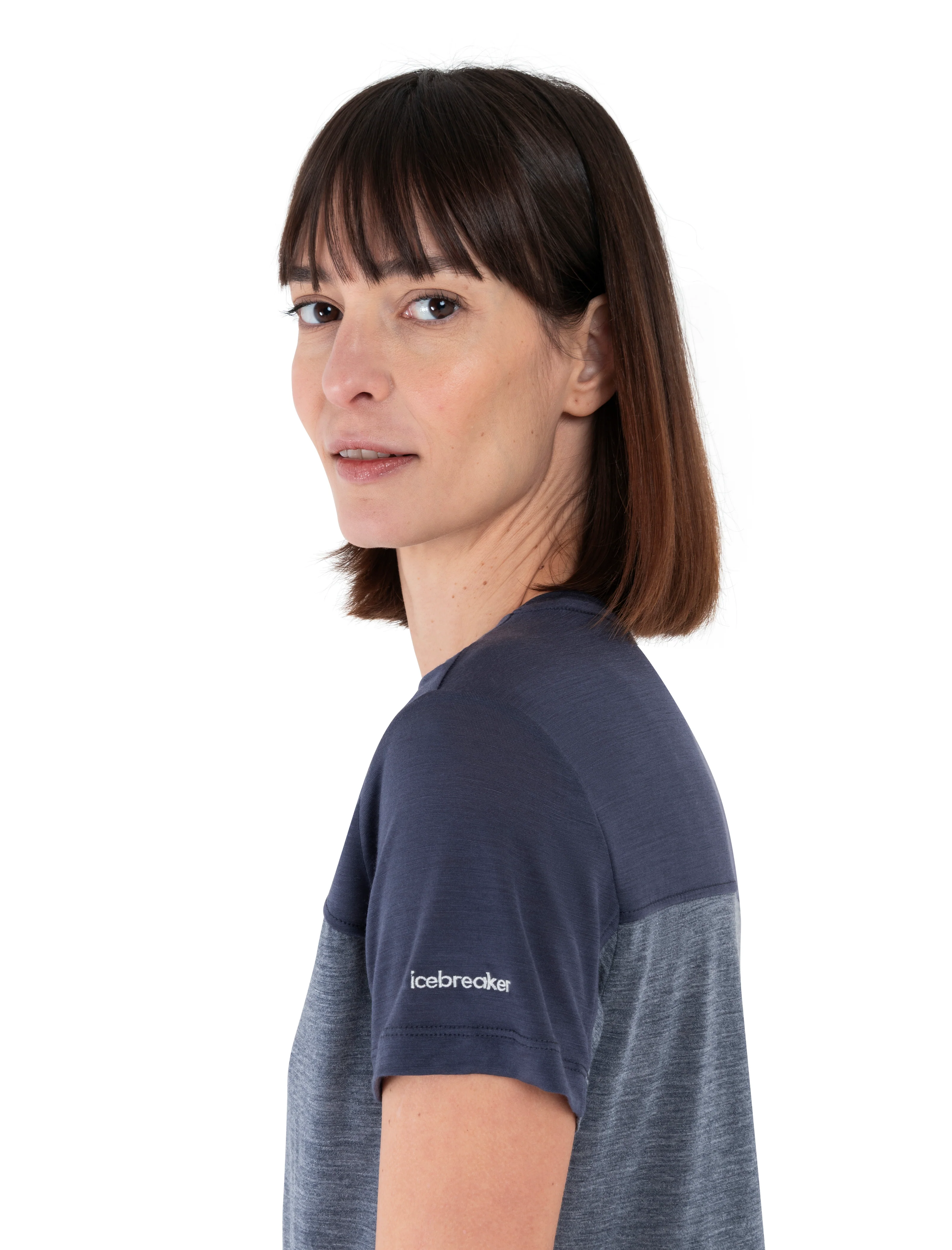 Camiseta de manga corta de color bloque para mujer Merino Blend 125 Cool-Lite™ Sphere