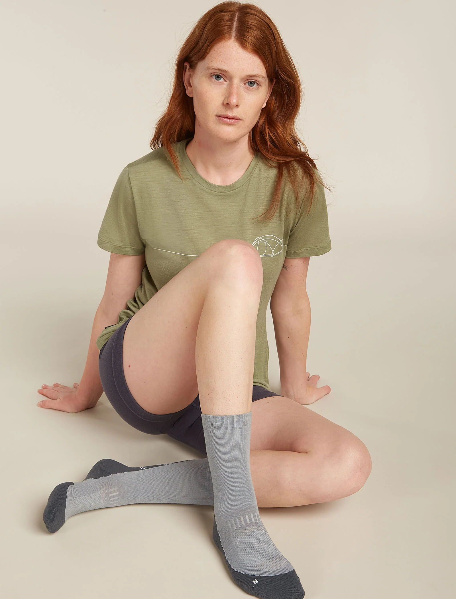 Calcetines para mujer Merino Hike+ Light Crew Fresco Verde