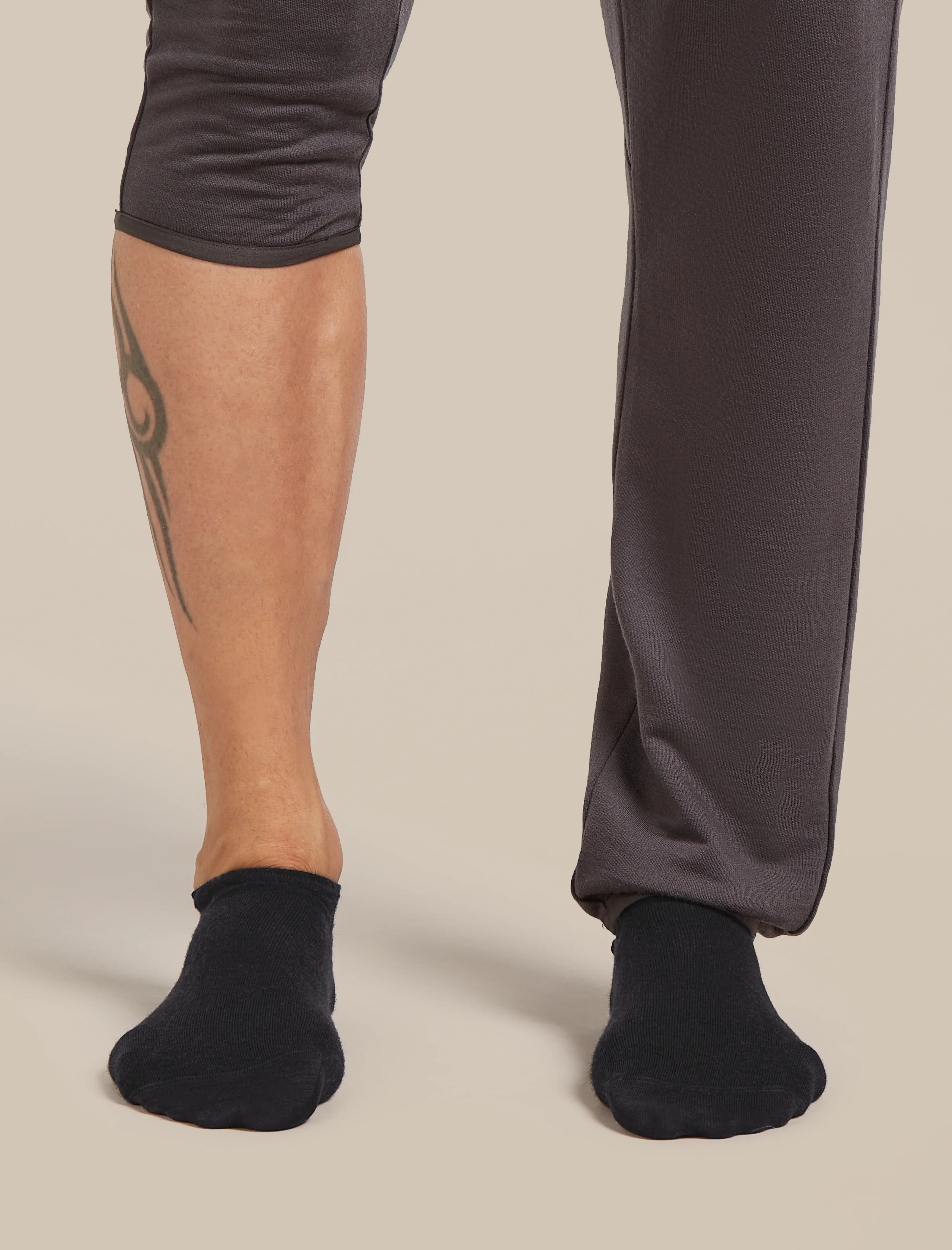 Calcetines sin mostrar de lana merino para hombre, tejido fino, estilo de vida