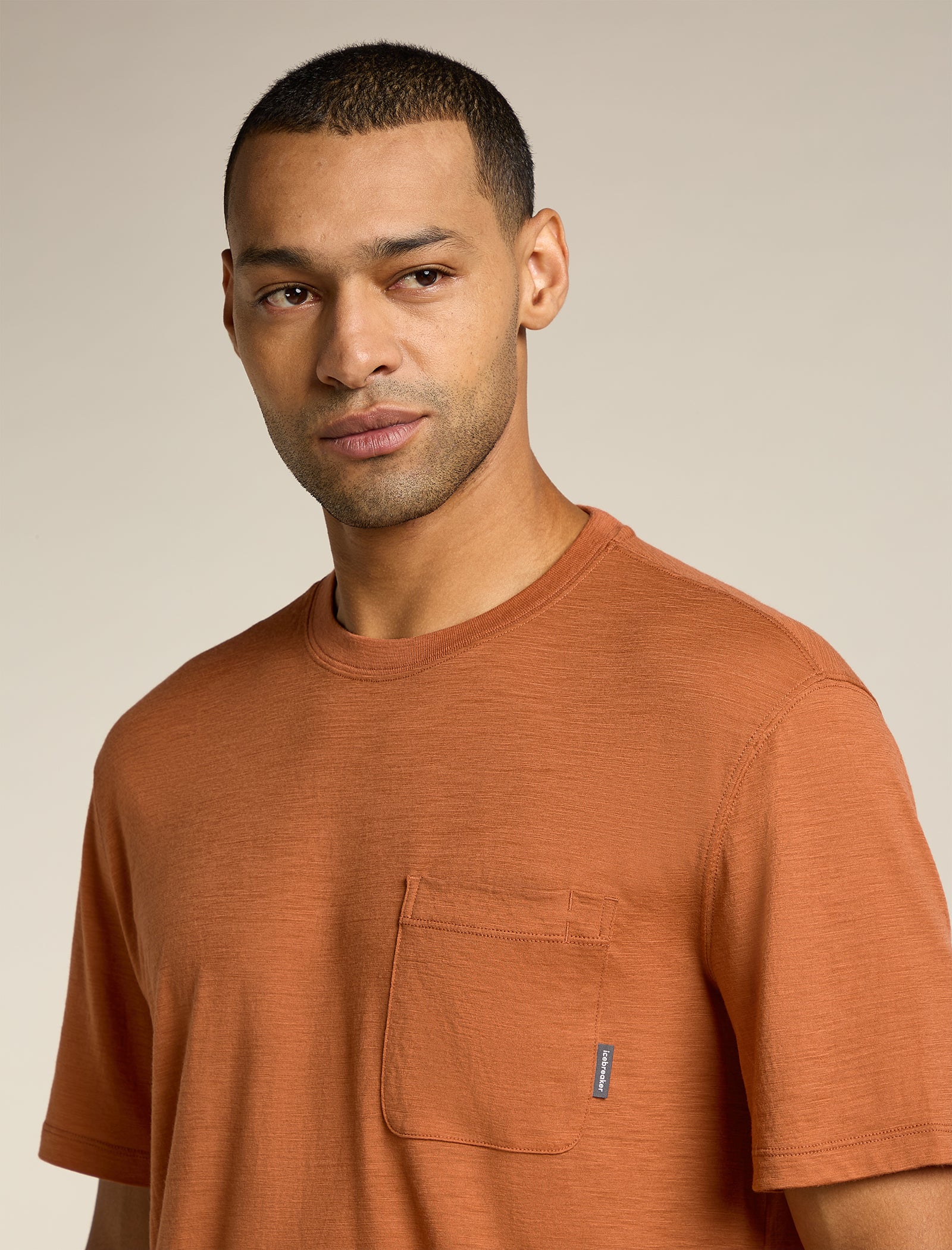 Camiseta corta de manga para hombre Merino 150 Tech Lite con bolsillo holgado