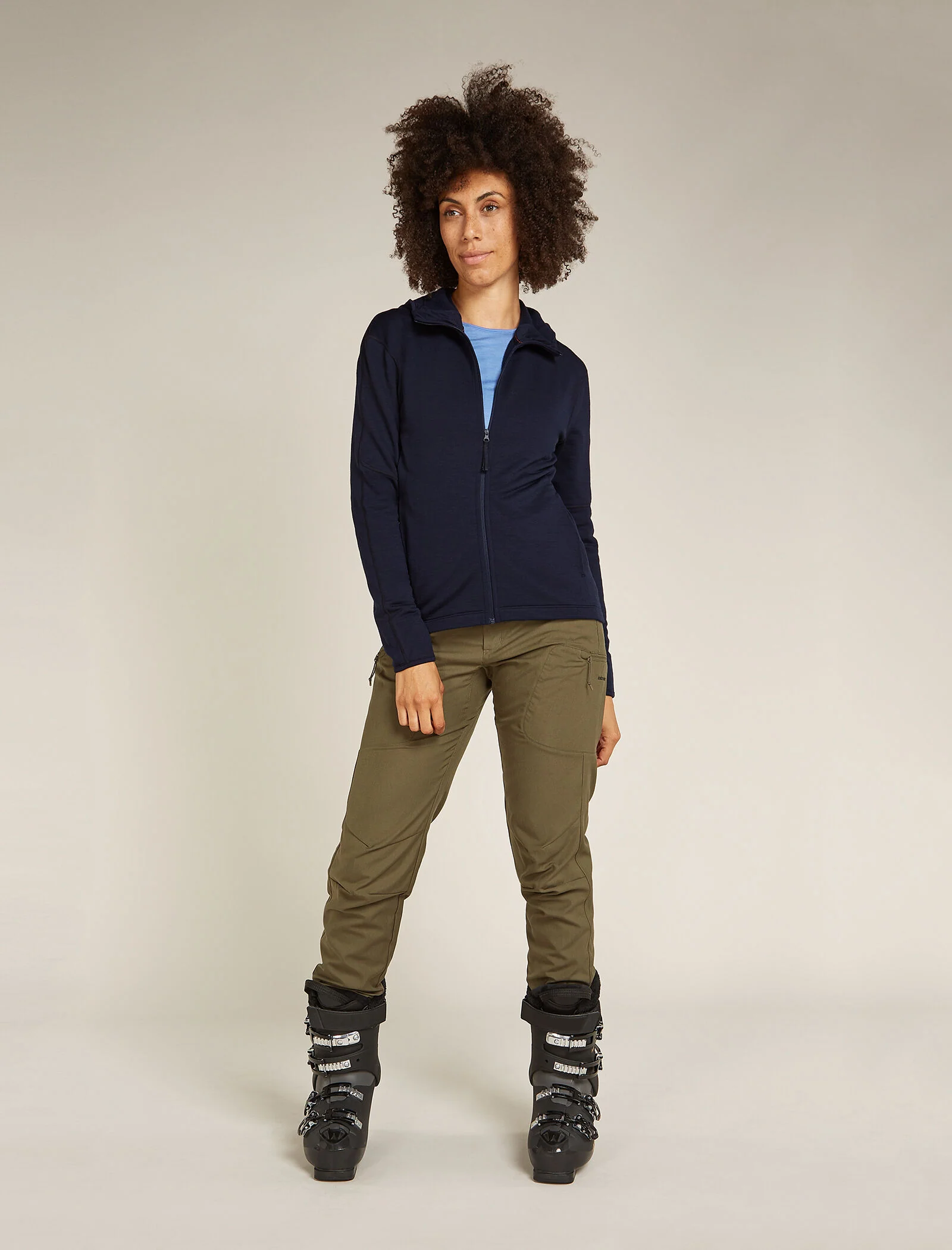 Chaleco de cuello alto con cremallera de manga larga Elemental Realfleece™ Merino 360 para mujer