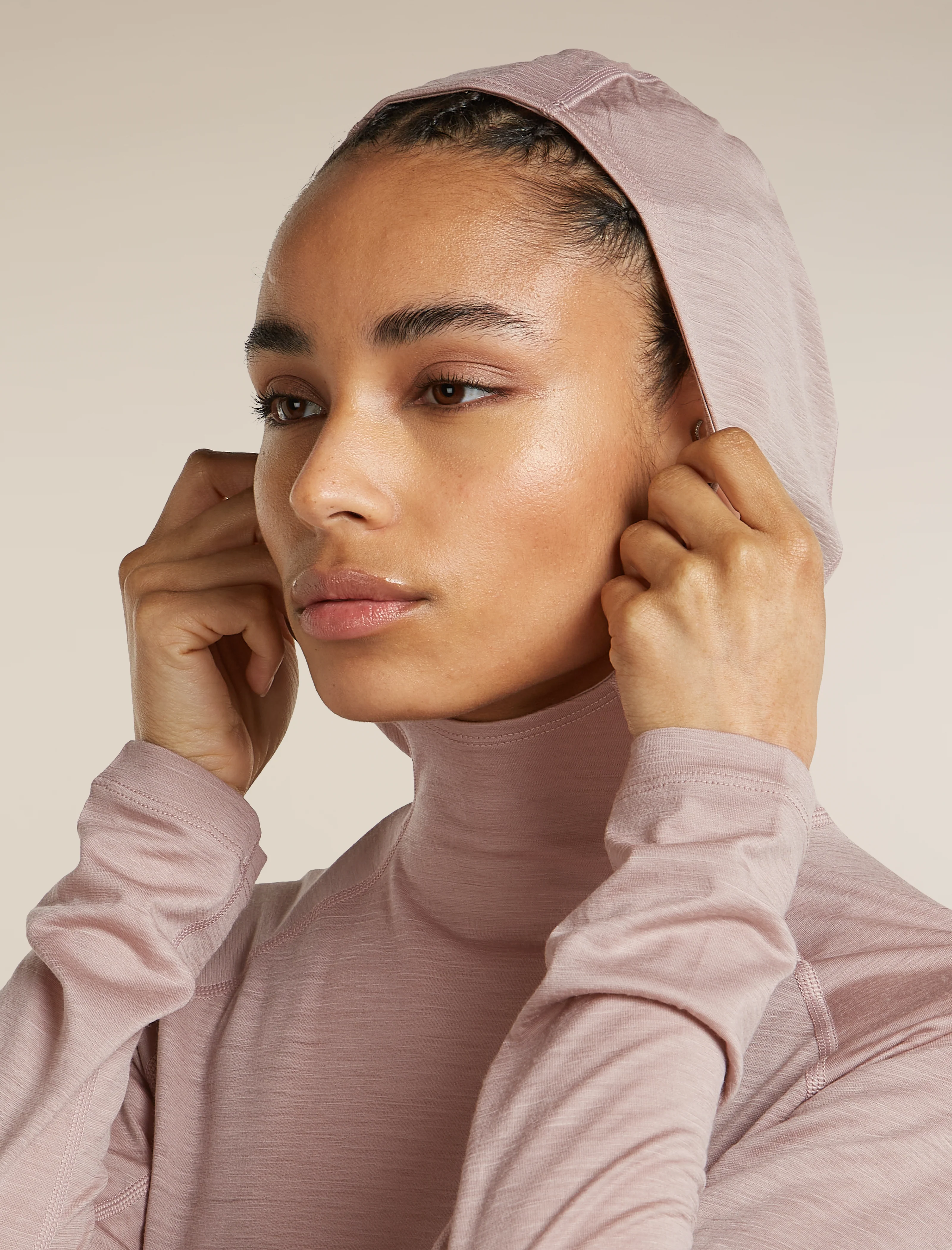 Chaqueta de manga larga con capucha MerinoFine™ para mujer, 150