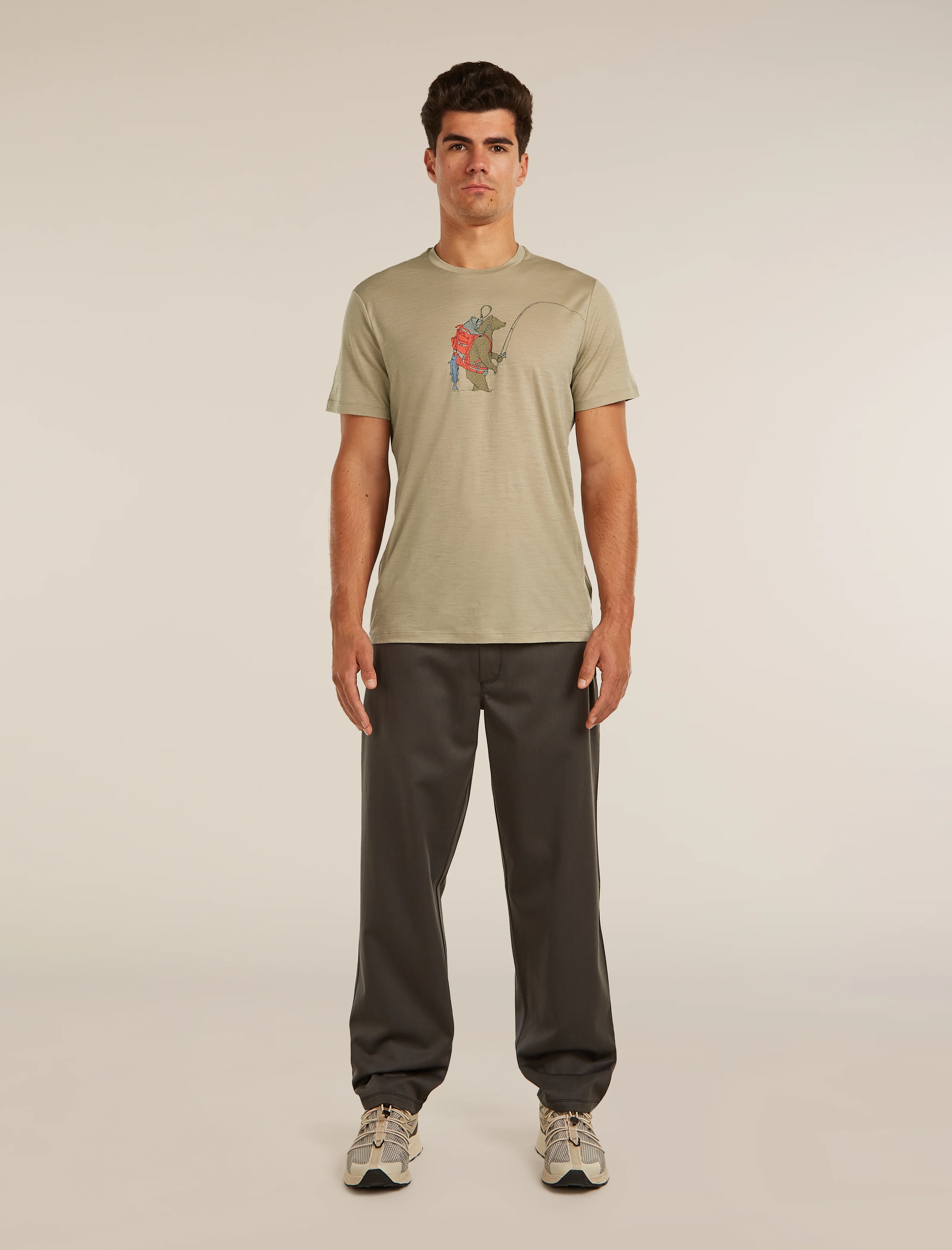 Camiseta corta de manga técnica Merino 150 Lite para hombre Bear Catch