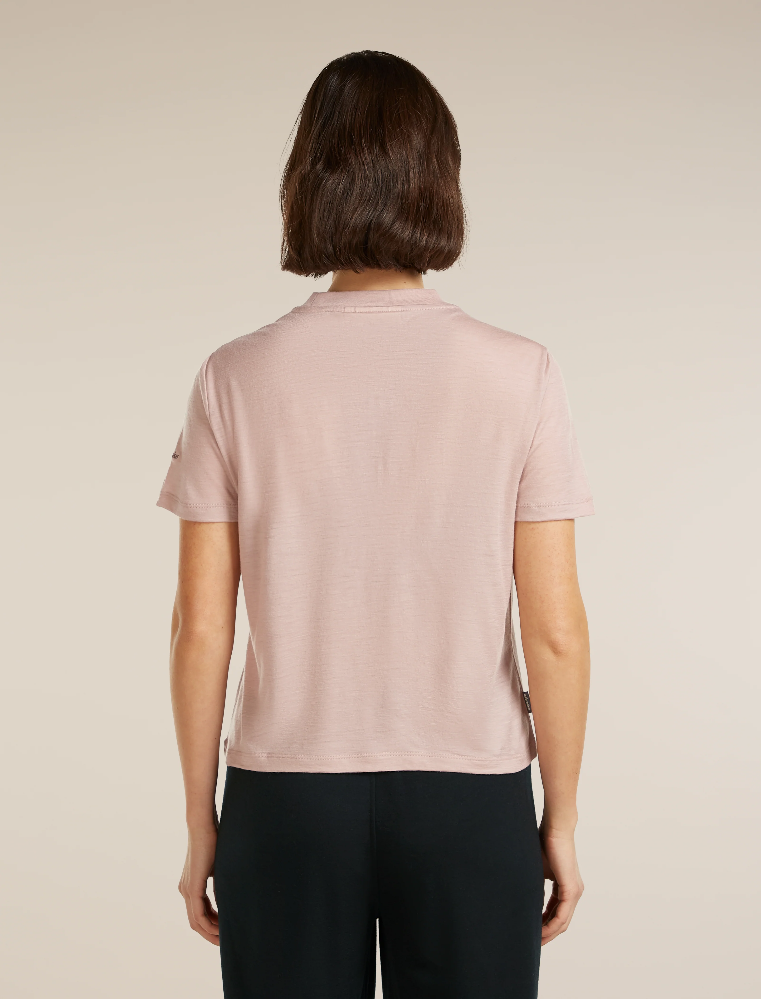 Camiseta Corta de Manga Corta Crop Tech Lite de Lana Merino para Mujer