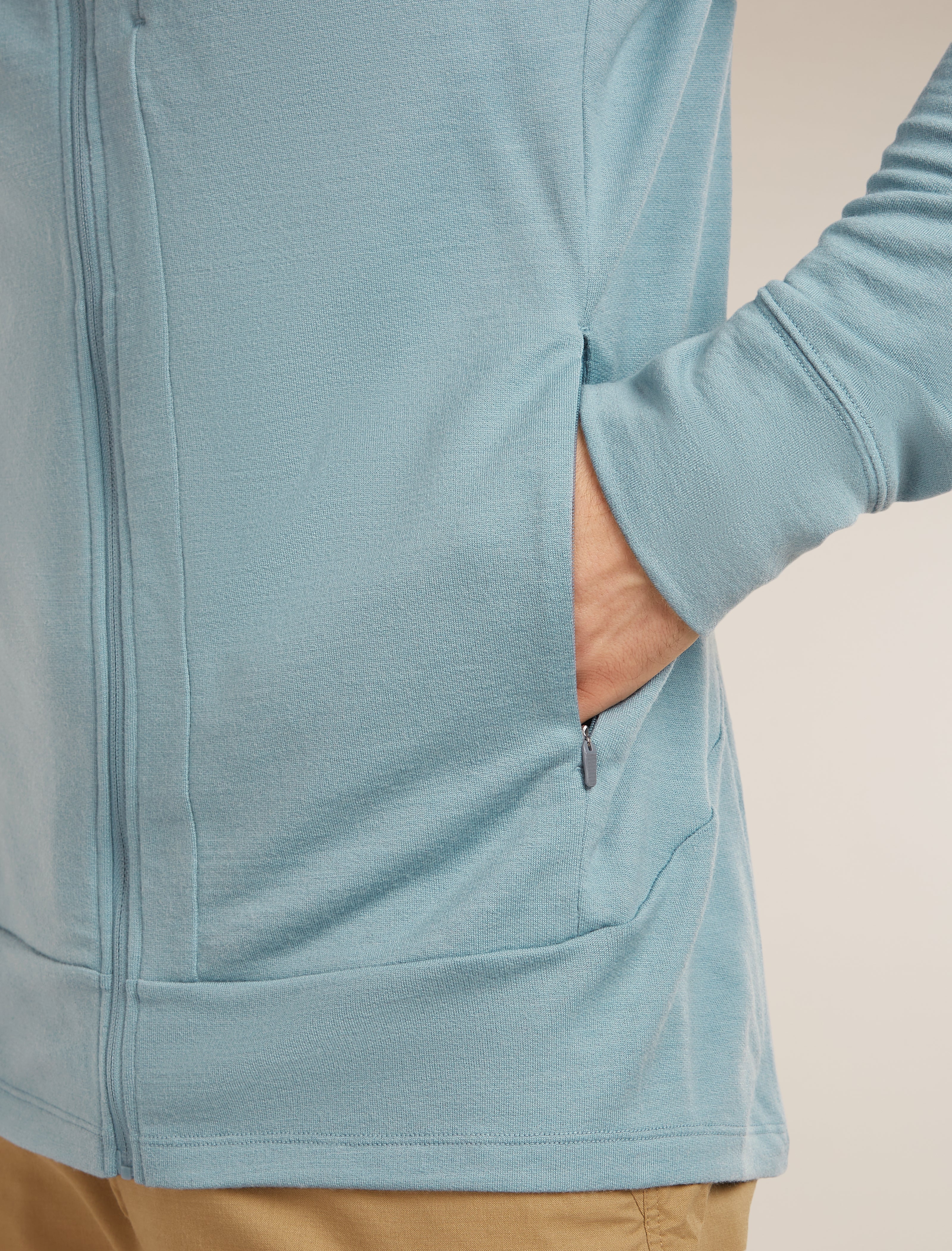 Chaqueta de cuello alto con cremallera de manga larga Merino 260 Quantum para hombre