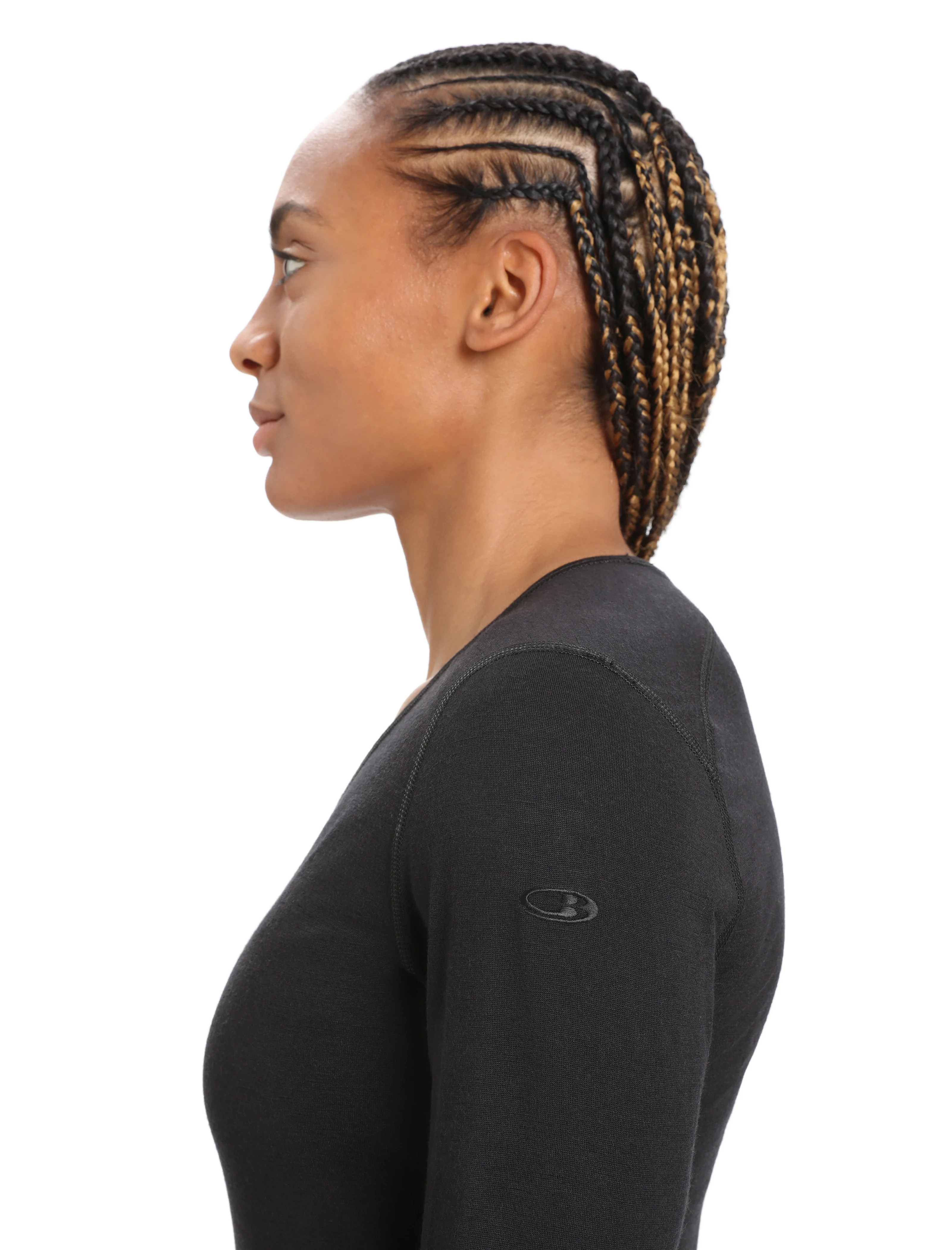 Camiseta térmica de manga larga con cuello en V para mujer Merino 200 Oasis