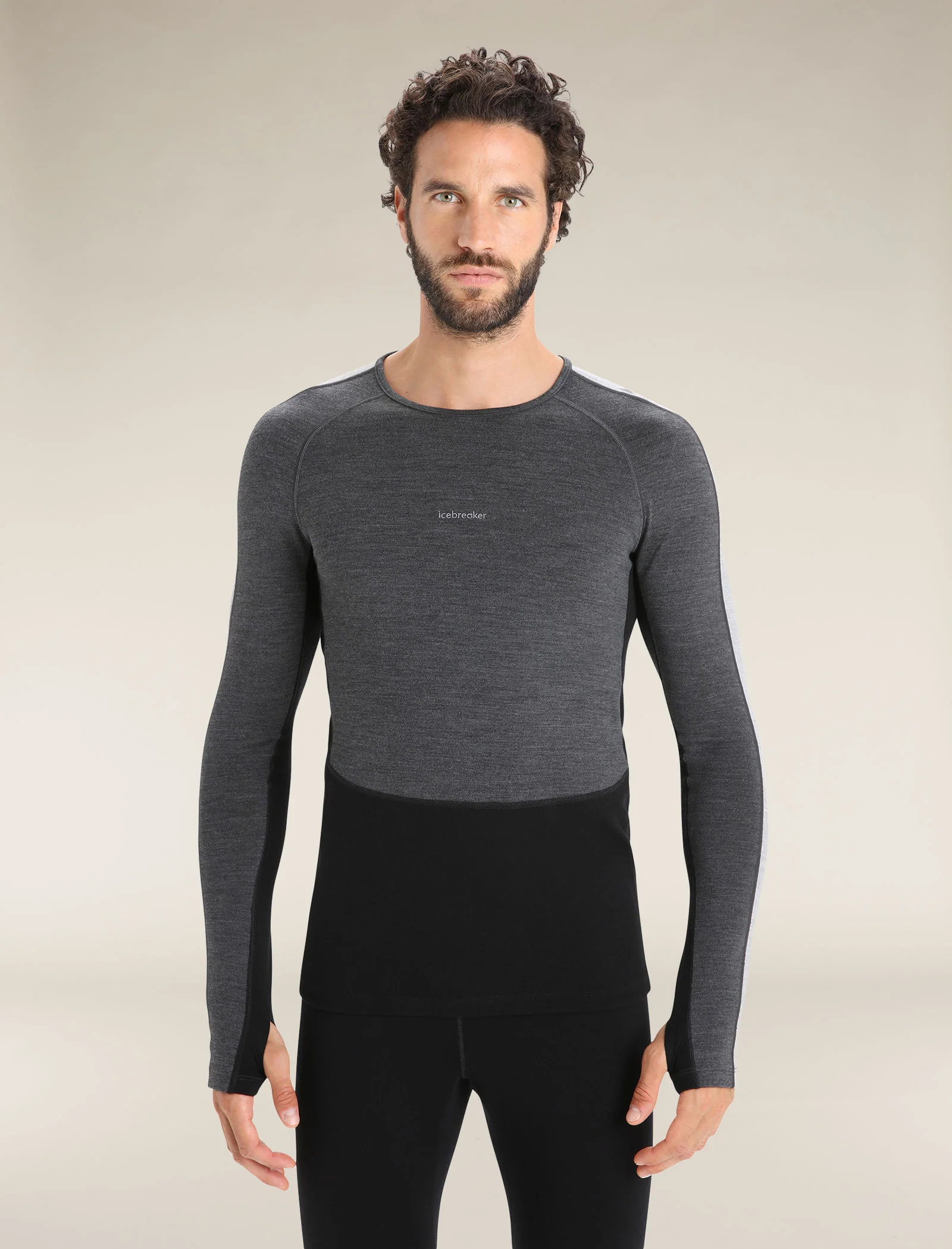 Camiseta térmica de manga larga con cuello redondo ZoneKnit™ para hombre