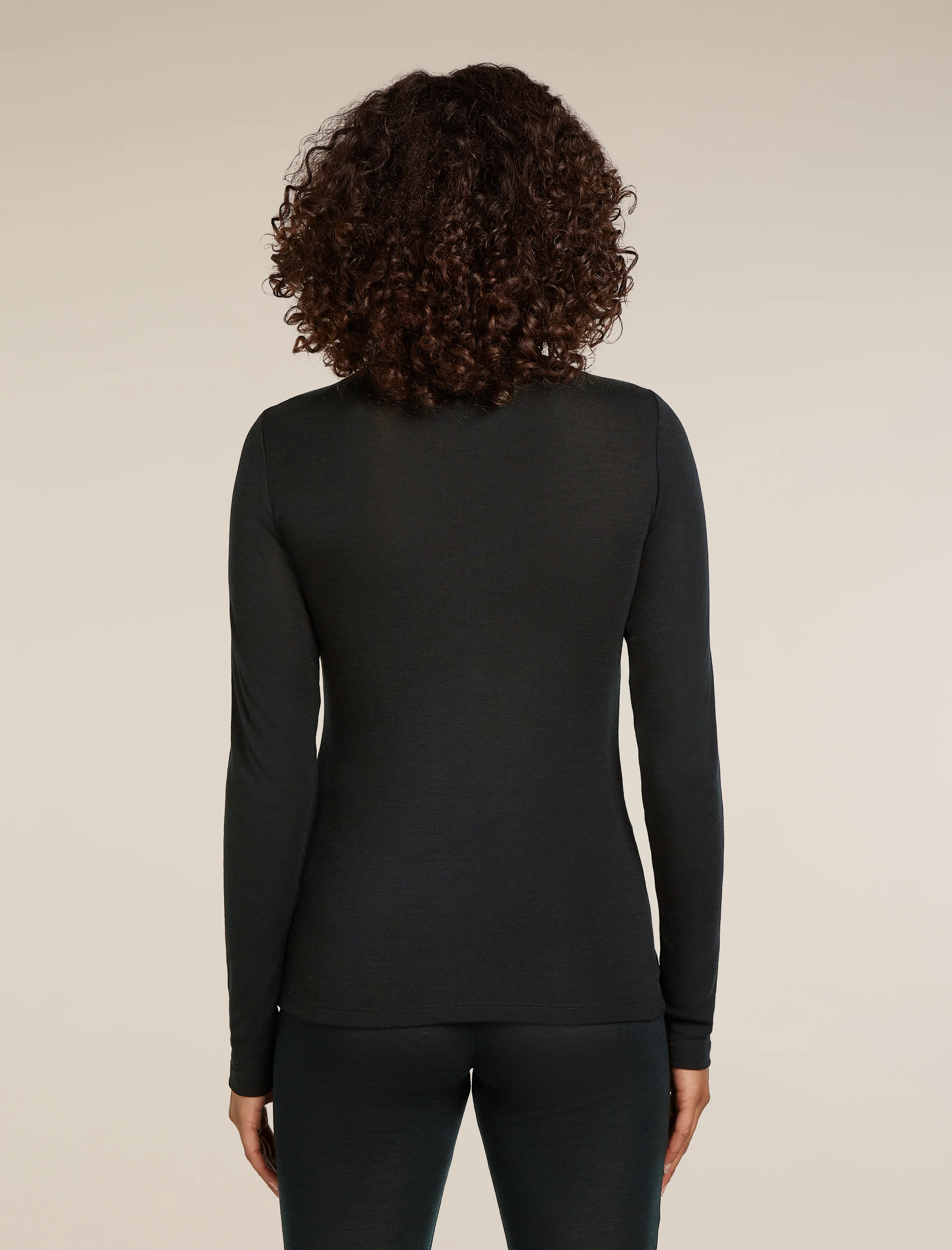 Top térmico de manga larga con botón a media cremallera para mujer Merino 175 Everyday